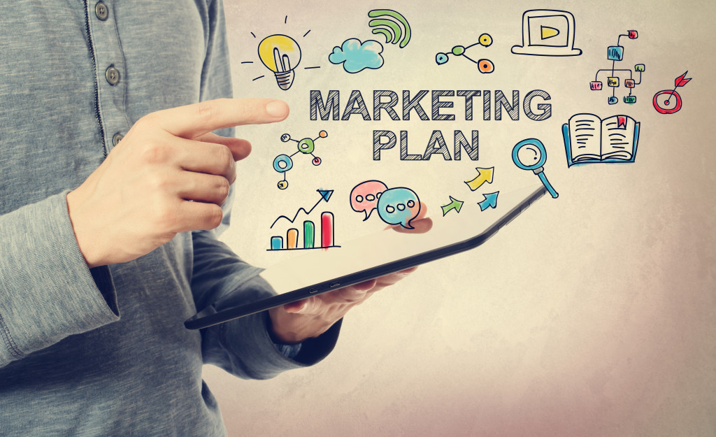 businessman planning for marketing