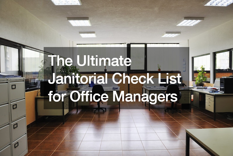 janitorial check list