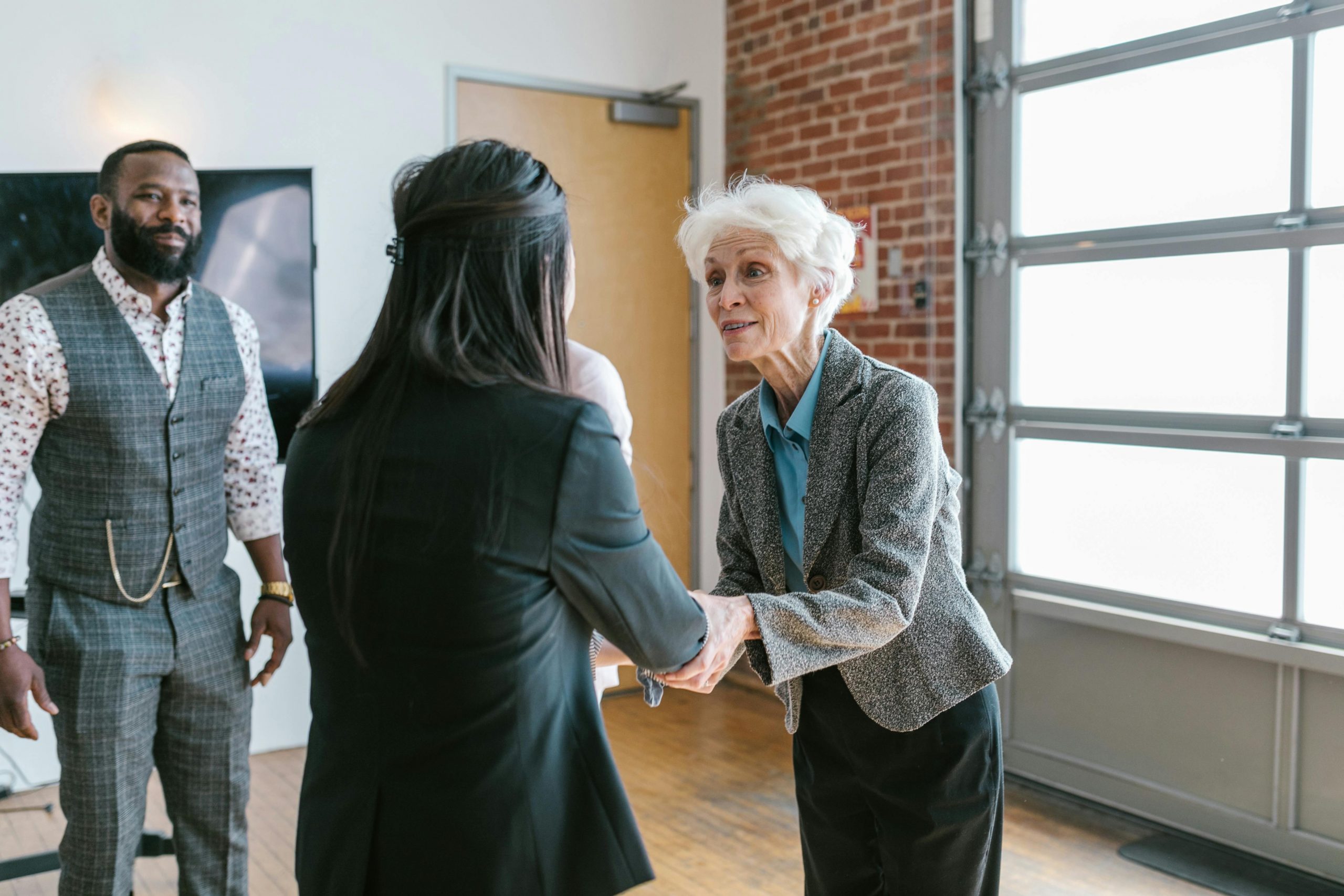 two entrepreneurs shaking hands